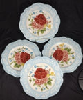 The Pioneer Woman Sweet Rose Dinner Plates Set of 4 - 10.75” Stoneware EUC